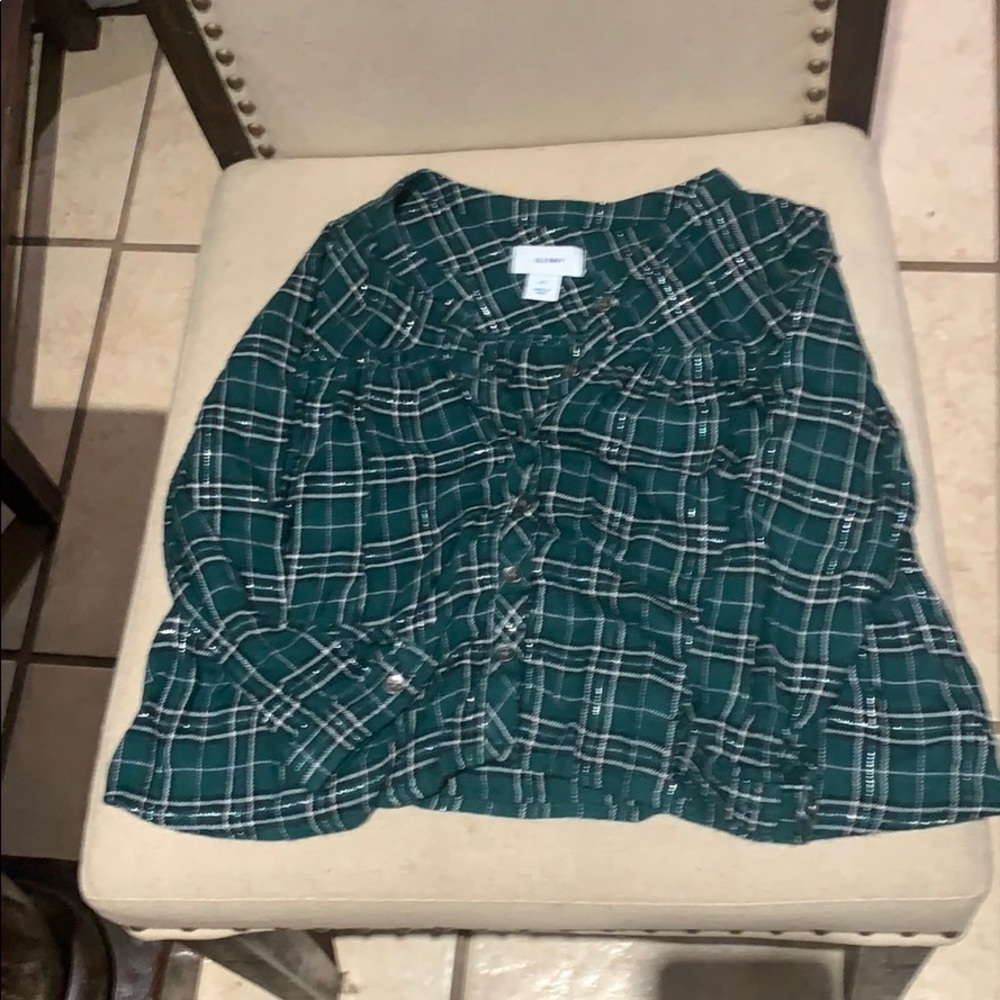 Long sleeve plaid top